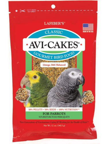 Lafeber Original AviCakes for Parrots – Vyvážené krmivo: zrno s granuláty ve tvaru sušenek pro velké a střední papoušky 340 g od ParrotPlanet.cz