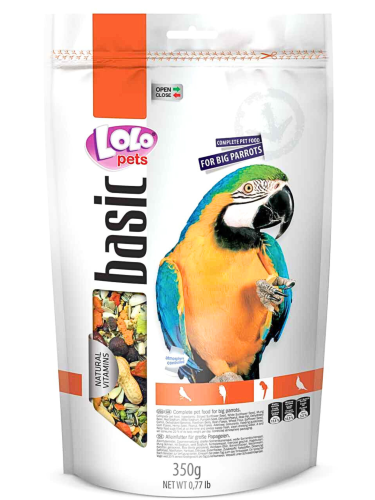 LoLo Pets BASIC 350 g krmivo pro VELKÉ PAPOUŠKY od ParrotPlanet.cz