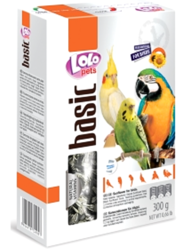 LOLO PETS BASIC - VELKÁ slunečnicová semínka pro papoušky 300 g od ParrotPlanet.cz