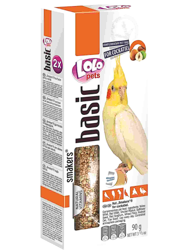 LoLo Pets Basic -Smakers URČENO PRO NIMFY OŘECHOVÉ 90 g (2x45 g) od ParrotPlanet.cz