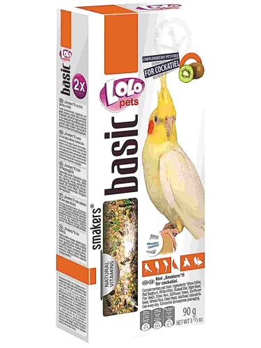 LoLo Pets Basic -Smakers URČENO PRO NIMFY KIWI 90 g (2x45 g) od ParrotPlanet.cz