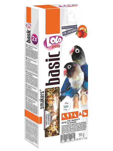LoLo Pets Basic - Ovocné pamlsky určené pro nerozlučné páry 90 g (2x45 g) od ParrotPlanet.cz