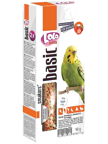 LoLo Pets Basic -Smakers JAHODOVÉ URČENÉ PRO ANDULKY 90 g od ParrotPlanet.cz