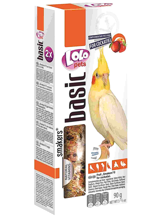 LoLo Pets Basic - pamlsky určené pro papoušky druhu Nymphicus hollandicus 90 g od ParrotPlanet.cz