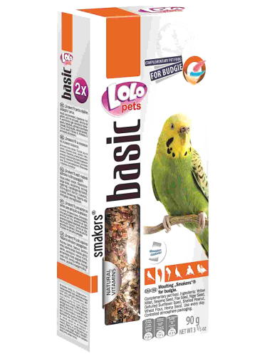 LoLo Pets Basic – Smakers NA PŘEPEŘOVÁNÍ pro andulky, 2 ks, 90 g od ParrotPlanet.cz