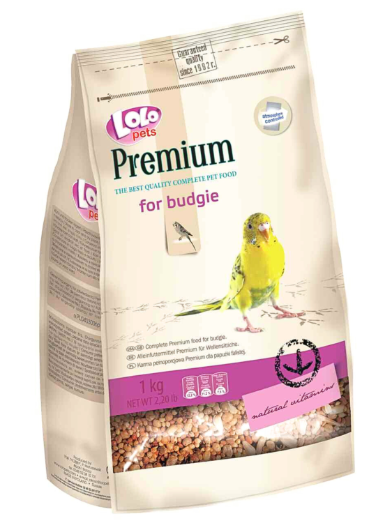 LoLo Pets PREMIUM 1 kg krmivo pro vlnkované papoušky aod ParrotPlanet.cz
