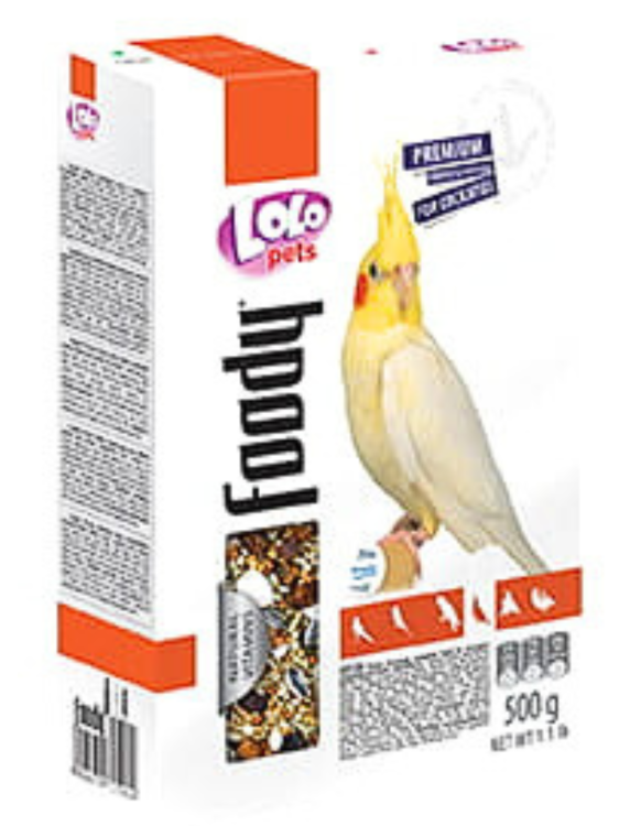 LoLo Pets FOODY Premium 1 kg krmivo pro NIMF v kartonové krabici od ParrotPlanet.cz