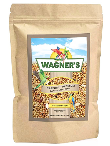 Wagner's Parakeet Food Carnival Basic - Vyvážené krmivo pro vlnkované papoušky a jiné malé papoušky 500 g od ParrotPlanet.cz