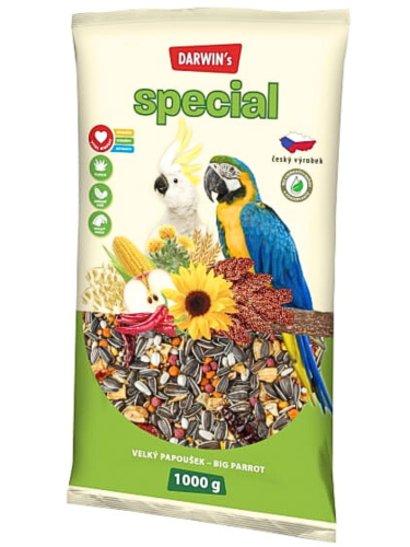 Nutrin Darwin's Big Parrot – krmivo pro velké papoušky 1 kg od ParrotPlanet.cz