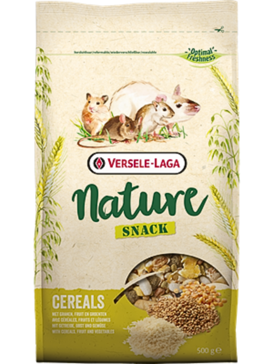 Versele Laga – Snack Cereals – Rozmanitá cereální pochoutka pro králíky a hlodavce, 500 g od ParrotPlanet.cz