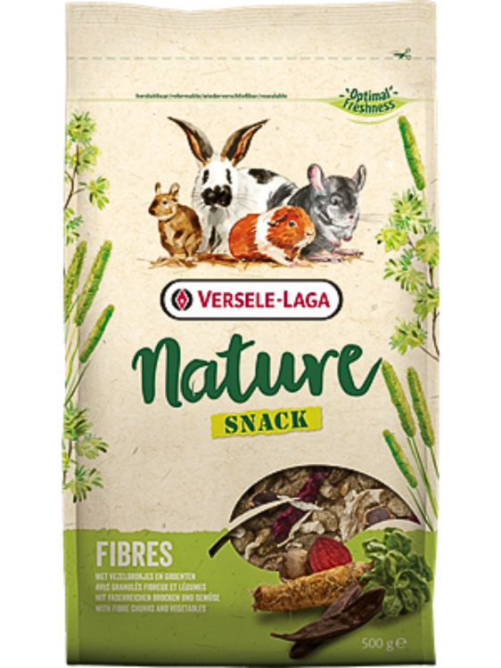 Versele Laga – Snack Fibres – Rozmanitá vlákninová pochoutka pro králíky a hlodavce 500 g od ParrotPlanet.cz