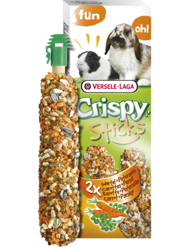 Versele Laga – Sticks Rabbits-Guinea Pigs Carrot &amp; Parsley – Pečené tyčinky s mrkví a petrželkou pro králíky a morčata, 110 g od ParrotPlanet.cz