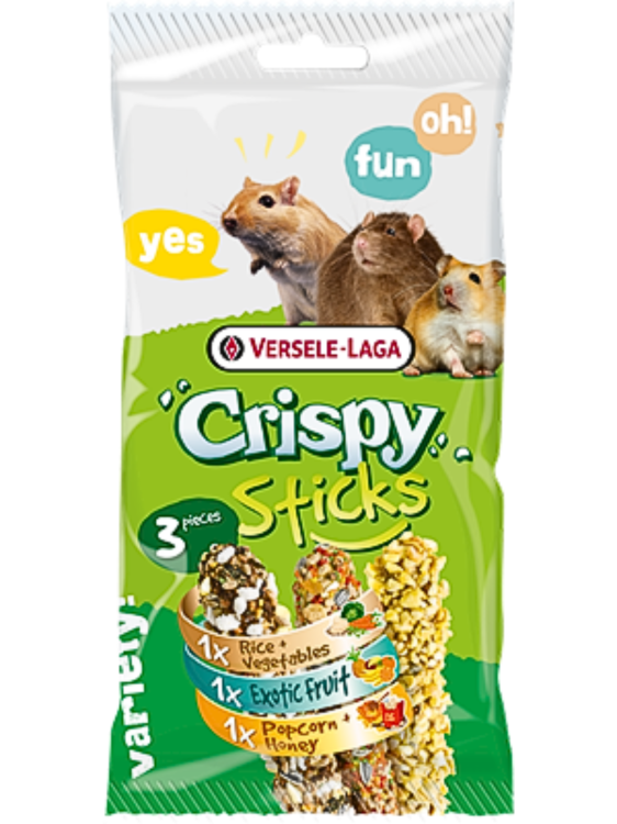 Versele Laga – Sticks Omnivores Triple Variety Pack – Tyčinky pro hlodavce, 3 příchutě, 160 g  od ParrotPlanet.cz