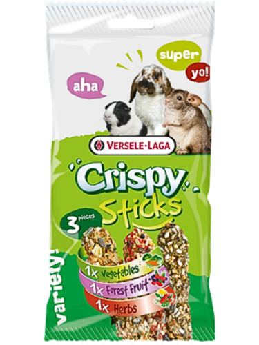Versele Laga – Sticks Herbivores Triple Variety Pack – Kukuřice pro hlodavce,  3 příchutě, 160 g od ParrotPlanet.cz
