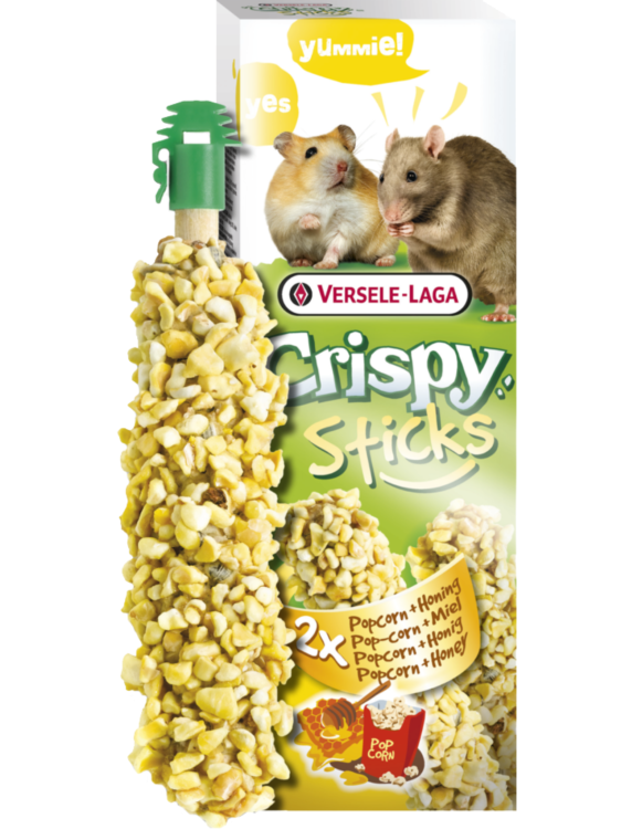Versele Laga – Sticks Hamsters-Rats Popcorn &amp; Honey – Kukuřičné klasy s praženou kukuřicí a medem pro křečky a krysy, 100 g od ParrotPlanet.cz