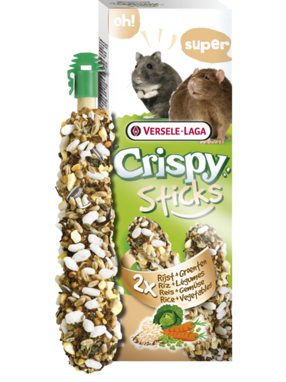 Versele Laga – Sticks Hamsters-Rats Rice &amp; Vegetables – Tyčinky s praženým rýží pro křečky a krysy, 110 g od ParrotPlanet.cz