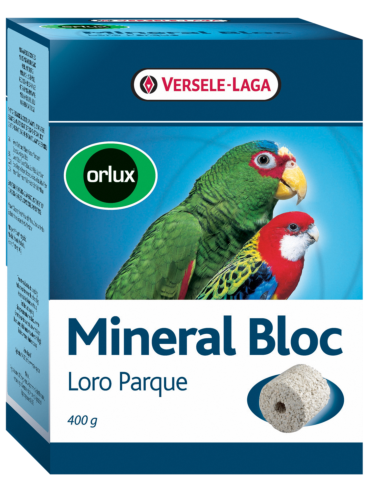 Versele Laga Orlux Mineral Bloc Loro Parque 400 g – minerální kostka pro velké a střední papoušky od ParrotPlanet.cz