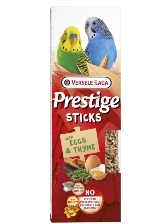 Versele Laga - Prestige Sticks Small Parakeets with Eggs &amp; Thyme 60 g - tyčinky s vejcem a tymiánem pro malé papoušky od ParrotPlanet.cz