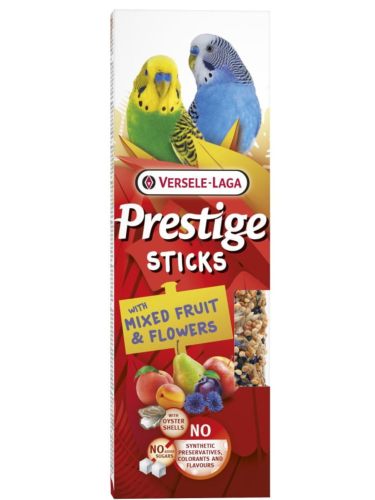 Versele Laga - Prestige Sticks Small Parakeets with Mixed Fruit &amp; Flowers 60 g - tyčinky s ovocem a květinami pro malé papoušky od ParrotPlanet.cz