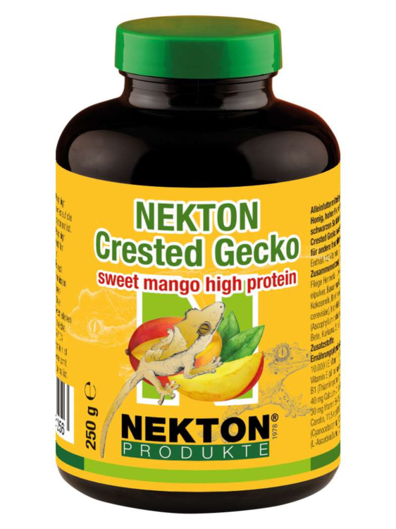 NEKTON Crested Gecko Sweet Mango High Protein | Kompletní Krmivo pro Gekony Řasnaté s Mangem 250 g ParrotPlanet.cz