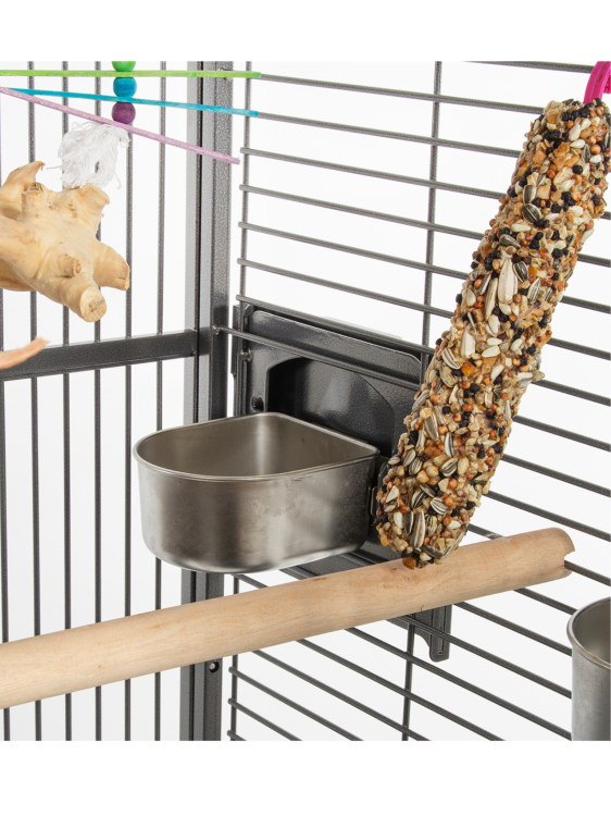 Klece pro papoušky Montana Finca II Play tmavá od ParrotPlanet.cz