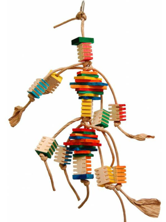 Groovy Frita Tower – Kreativní hračka – Hbitostní věž pro papoušky od ParrotPlanet.cz
