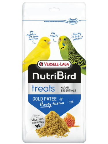 Versele Laga NutriBird Treats Gold Patee Honey Fusion 250 g – Medová pochoutka pro malé a střední papoušky od ParrotPlanet.cz