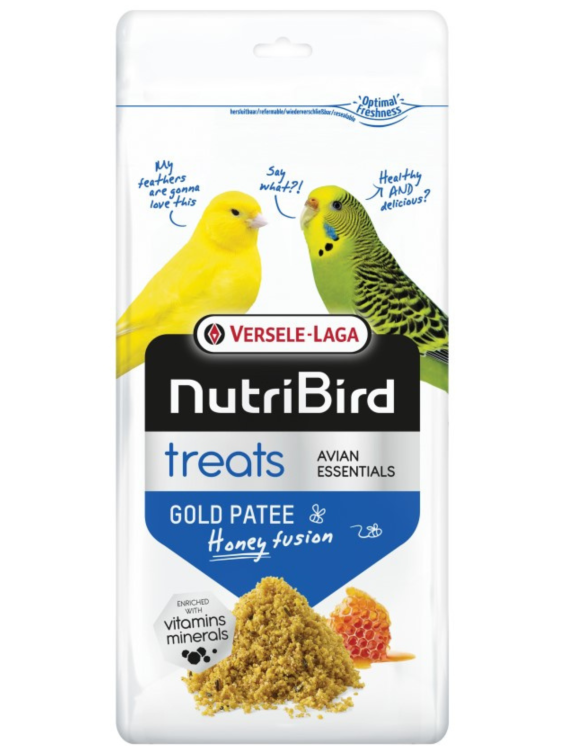 Versele Laga NutriBird Treats Gold Patee Honey Fusion 250 g – Medová pochoutka pro malé a střední papoušky od ParrotPlanet.cz