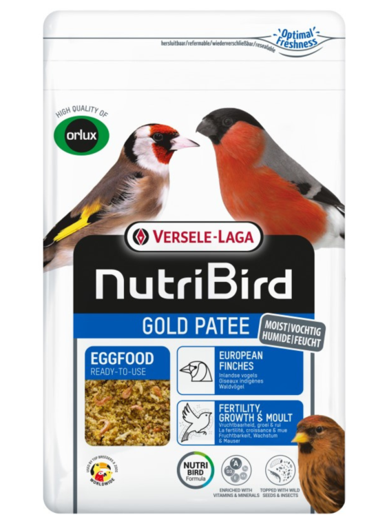 Versele Laga NutriBird Gold Patee European Finches 1 kg – Vaječné krmivo pro tropické ptáky  od ParrotPlanet.cz