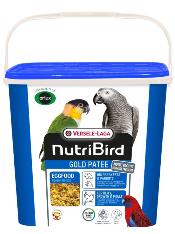 Versele Laga NutriBird Gold Patee Big Parakeets & Parrots 5 kg – Vaječné krmivo pro střední a velké papoušky od ParrotPlanet.cz
