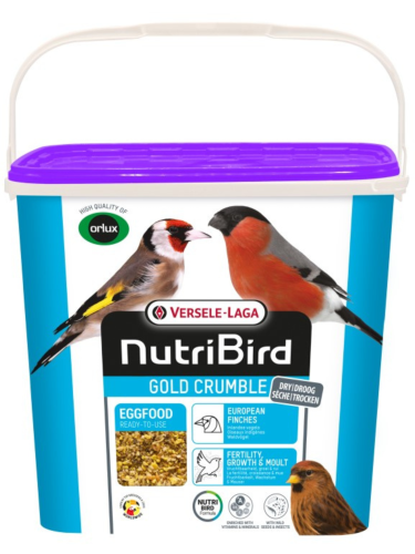 Versele Laga NutriBird Gold Crumble European Finches 4 kg – Suché krmivo z vajec pro evropské pěnkavy od ParrotPlanet.cz