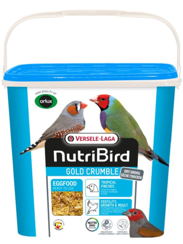 Versele Laga NutriBird Gold Crumble Tropical Finches 4 kg – Suché krmivo z vajec pro tropické ptáky od ParrotPlanet.cz