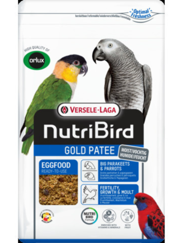 Versele Laga NutriBird Gold Patee Big Parakeets Parrots 10 kg – Vaječné krmivo pro střední a velké papoušky od ParrotPlanet.cz