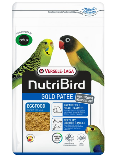 Versele Laga NutriBird Gold Patee Parakeets Small Parrots 10 kg – Vaječné krmivo pro malé a střední papoušky od ParrotPlanet.cz