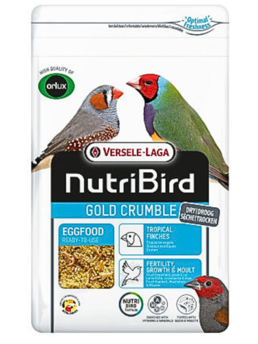 Versele Laga NutriBird Gold Crumble Tropical Finches 1 kg – Suché vaječné krmivo pro tropické ptáky od ParrotPlanet.cz