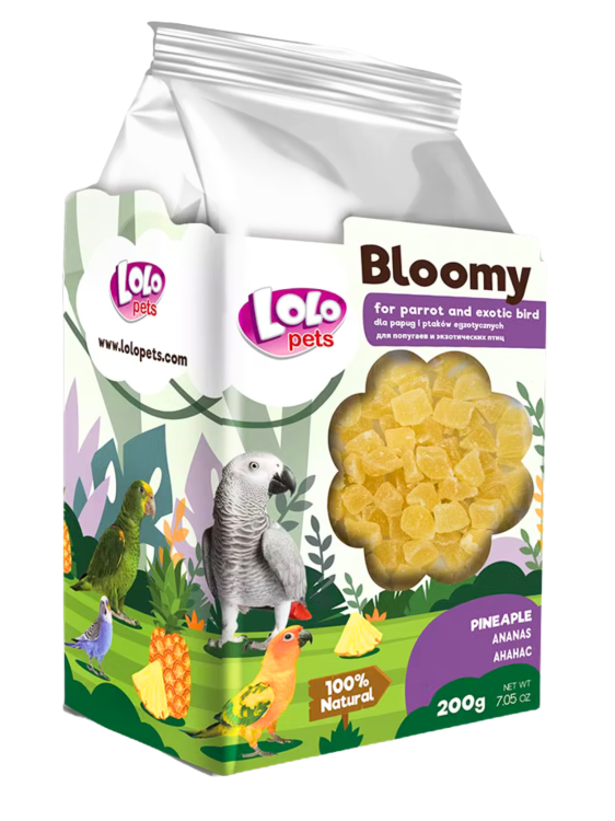 LoLo Pets Bloomy Ananas pro papoušky a exotické ptáky 200g od ParrotPlanet.cz