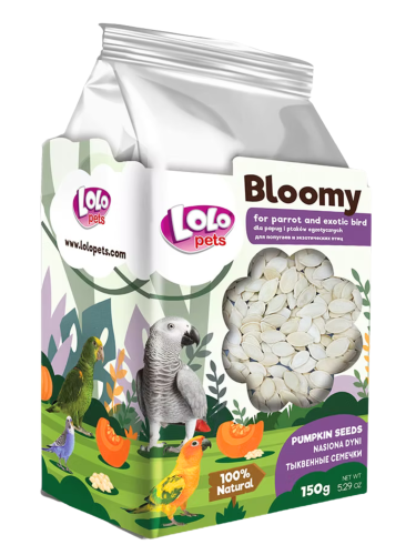 LoLo Pets Bloomy Semena dýně pro papoušky a exotické ptáky 150g od ParrotPlanet.cz