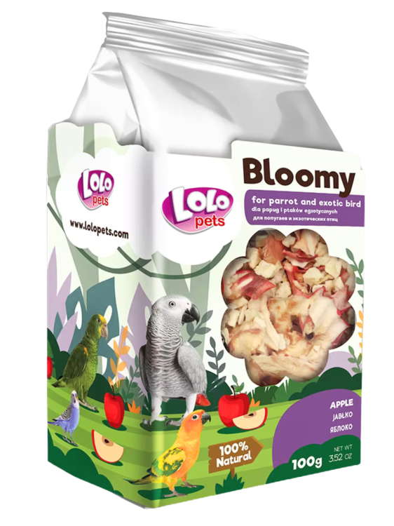LoLo Pets Bloomy Jablko pro papoušky a exotické ptáky 100g od ParrotPlanet.cz