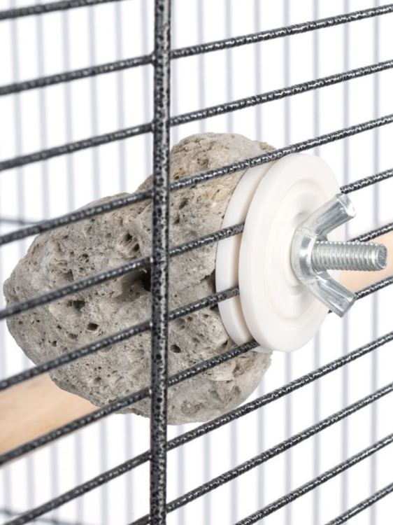 Přírodní kámen Lava – připevňuje se k kleci pro papoušky od ParrotPlanet.cz