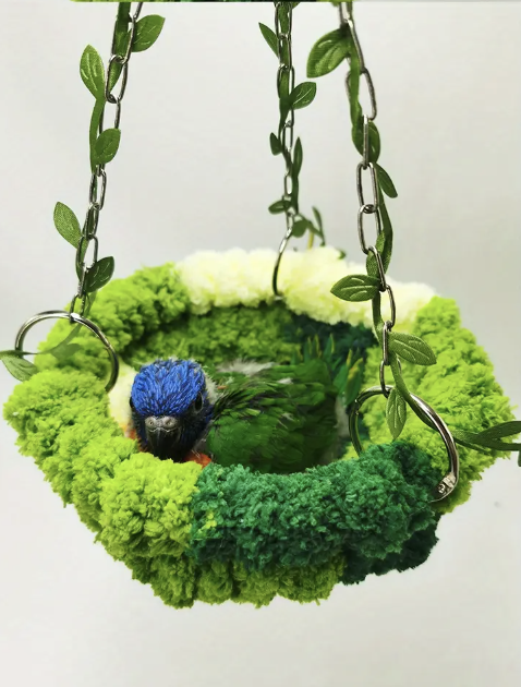 Papouščí kolébka – útulná jeskyně/hamak pro nymfy a jiné menší papoušky od ParrotPlanet.cz