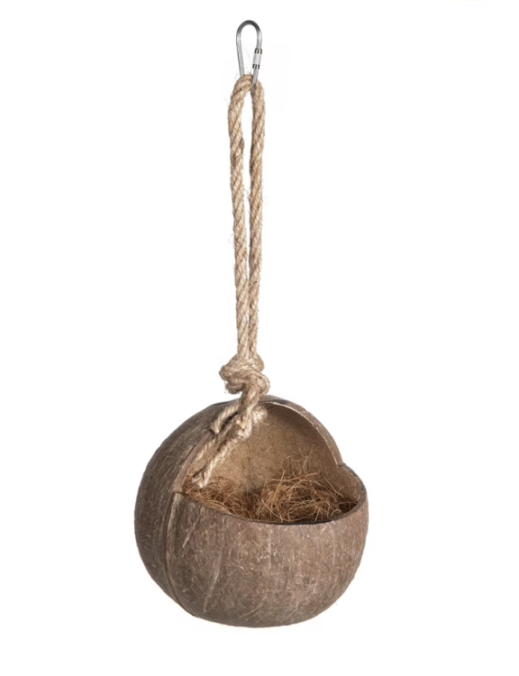 Koksowa Příjemná kolébka – přírodní houpací síť – jeskyně pro nymfy a jiné papoušky od ParrotPlanet.cz