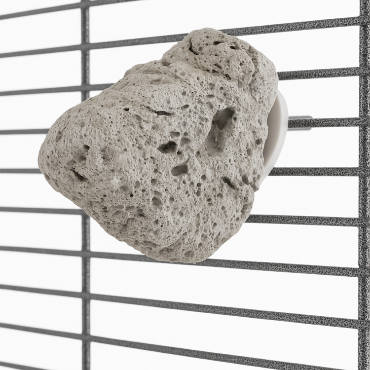 Přírodní kámen Lava – připevňuje se k kleci pro papoušky od ParrotPlanet.cz