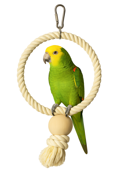 Bavlněný obruč II M/L – pro střední a velké papoušky od ParrotPlanet.cz