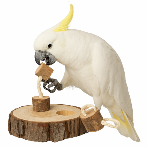 Bark Wood Puzzle – Papouščí puzzle z přírodního dřeva od ParrotPlanet.cz