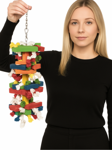 Hodně dřeva L/XL - hračka pro střední a velké papoušky od ParrotPlanet.cz