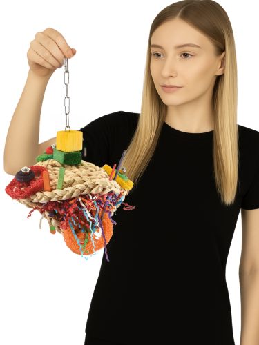 Happy Frog - hračka pro střední a velké papoušky od parrotPlanet.cz