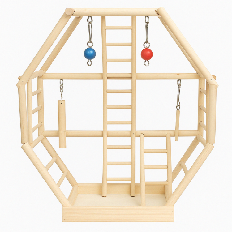 Papouščí žebříky – dřevěné hřiště pro papoušky/ptáky  od ParrotPlanet.cz