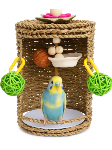 Proutěná jeskyně – přírodní stan – pro nymfy a jiné papoušky od ParrotPlanet.cz