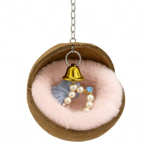 Koksowa Útulná kolébka-houpací síť - pudrově růžová Jeskyně pro nymfy a jiné papoušky od ParrotPlanet.cz