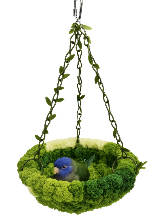 Papouščí kolébka – útulná jeskyně/hamak pro nymfy a jiné menší papoušky od ParrotPlanet.cz